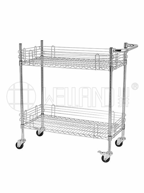 雙層防靜電周轉物料推車_可調小推車_廠家批發(fā)報價（1）