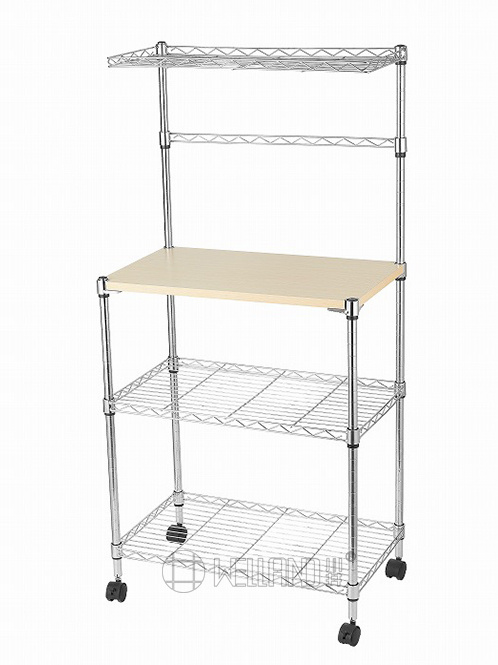 可移動(dòng)金屬微波爐置物架