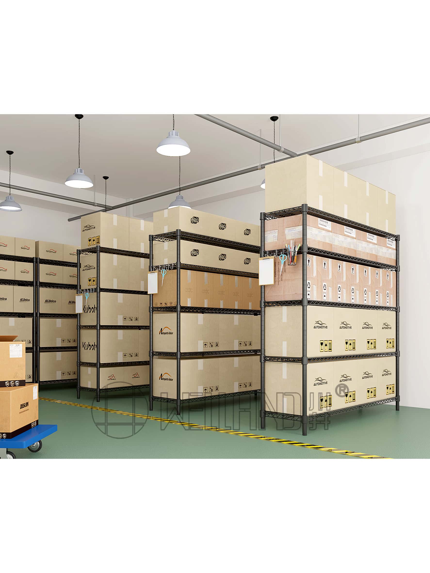 碳鋼噴粉倉(cāng)庫(kù)貨架