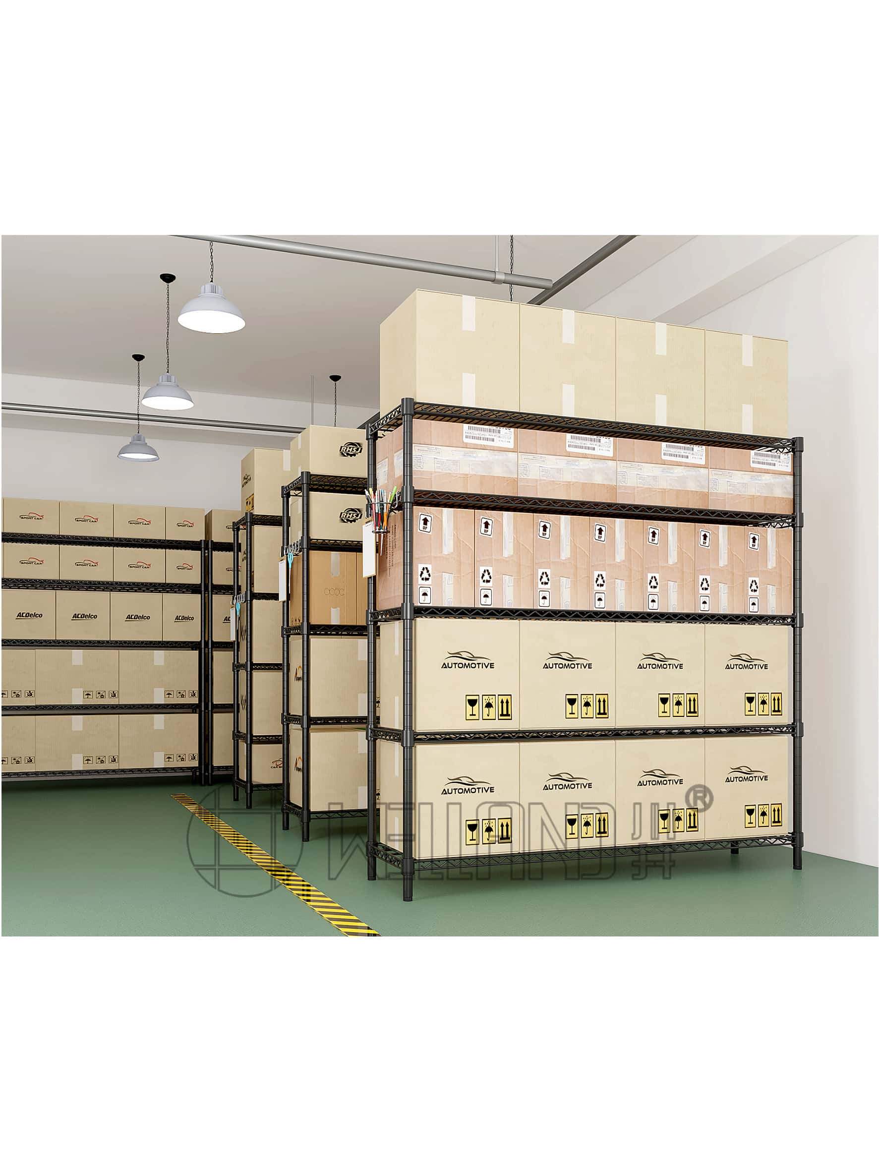 碳鋼噴粉倉(cāng)庫(kù)貨架