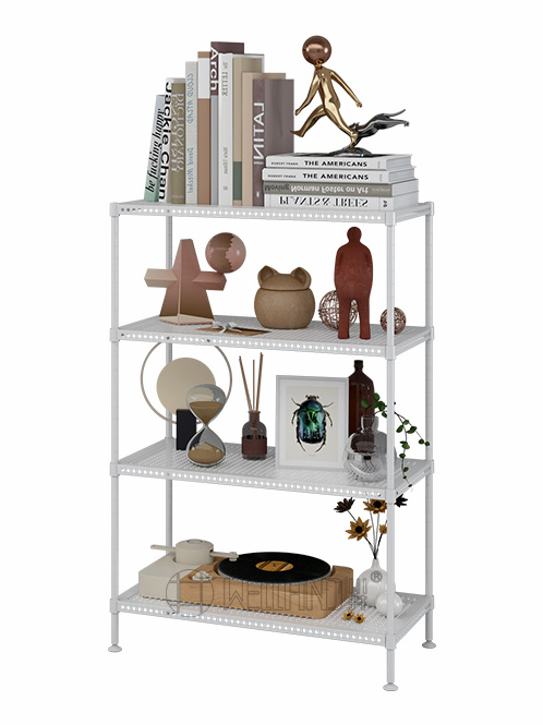 白色多層洞洞板置物架 白色多層洞洞板置物架